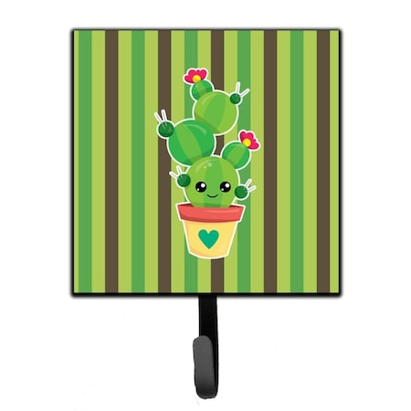 Carolines Treasures Cactus Stripe Leash or Key Holder BB6847SH4